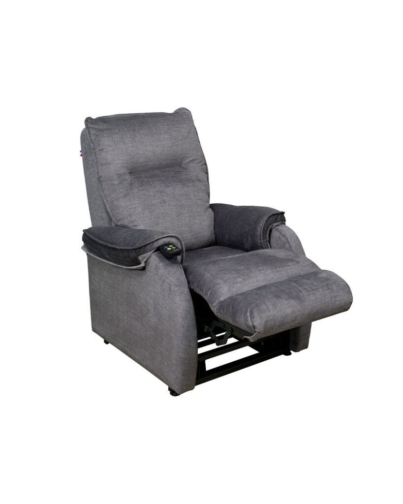 Fauteuil Releveur électrique Avec Massage Et Chaleur - Inclinaison 135°, Aide à La Verticalisation - Tissu éponge, Ports USB, Repose-pieds - 4