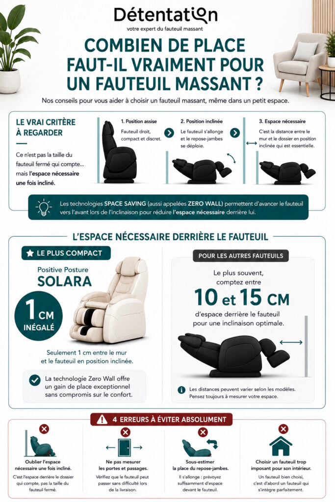 Combien de place faut-il vraiment pour un fauteuil massant ?