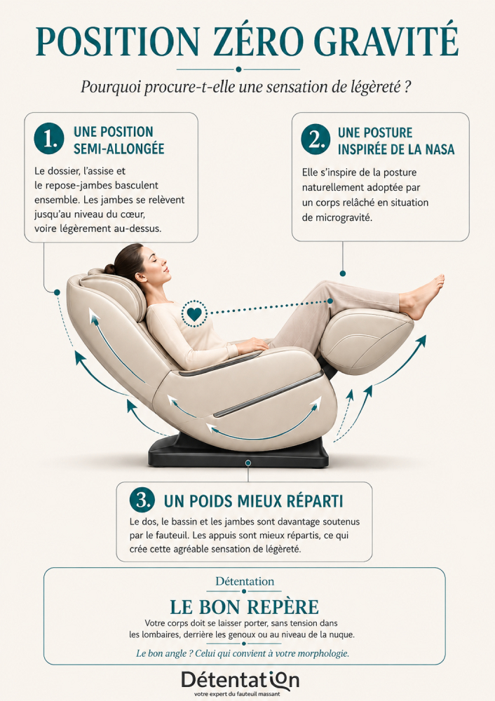 infographie position zero gravite detentation